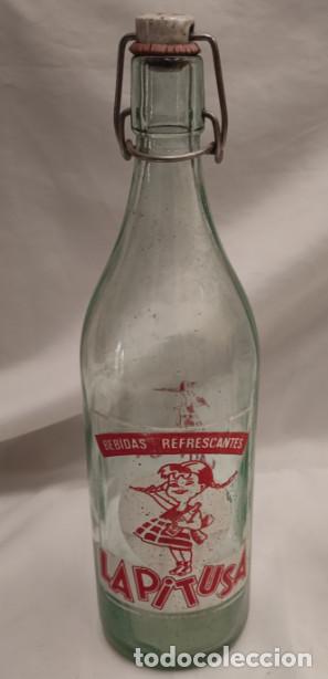 Botellas antiguas: ANTIGUA BOTELLA DE GASEOSA LA PITUSA, 21&ordf;