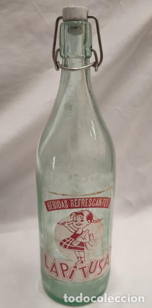 Botellas antiguas: ANTIGUA BOTELLA DE GASEOSA LA PITUSA, 22&ordf;