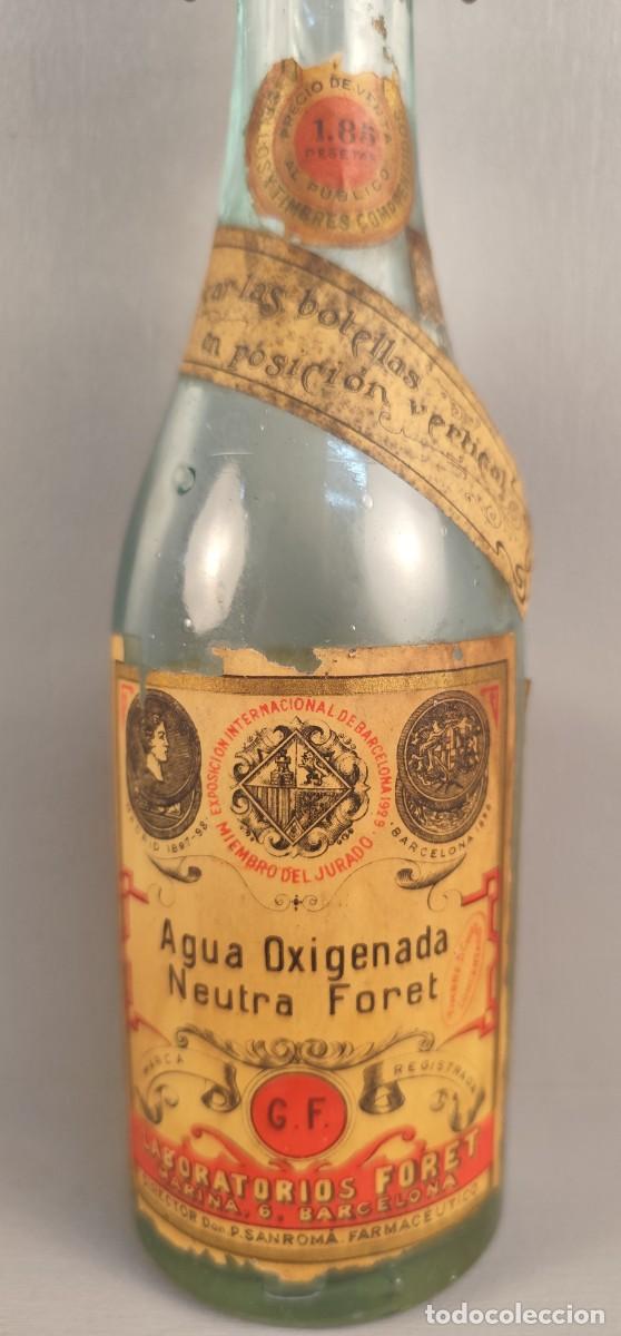 Botellas antiguas: Botella agua oxigenada neutra Foret