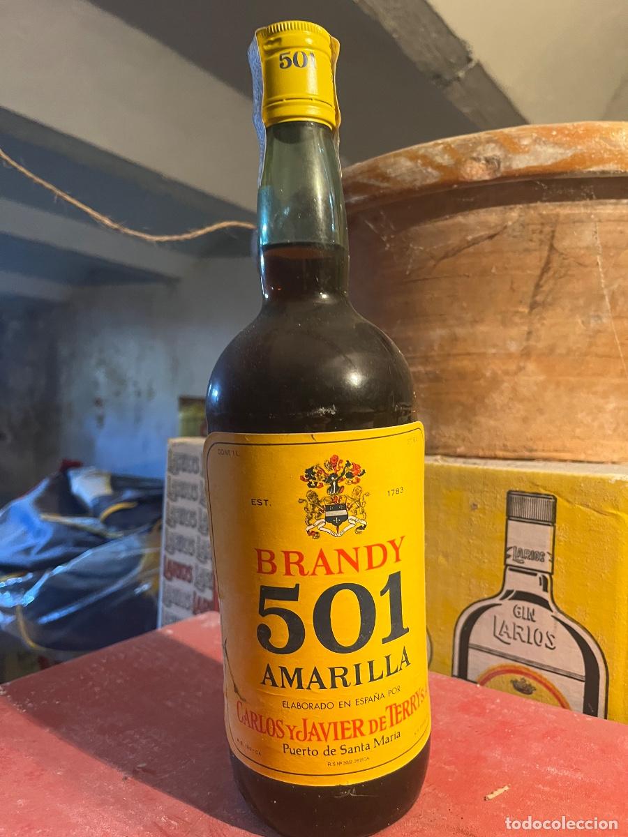 Botellas antiguas: Botella ballantines Brady 501