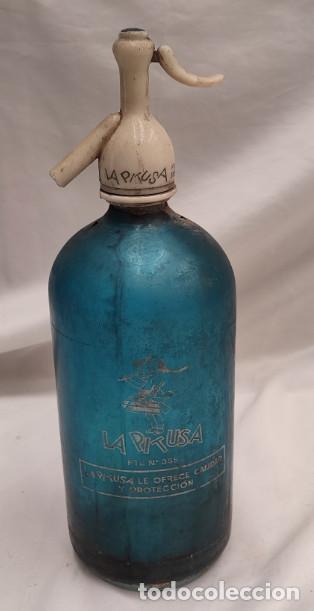 Botellas antiguas: ANTIGUA BOTELLA, SIFON DE LA PITUSA, PATENTE TORROJA ETERNA, 5&ordf;