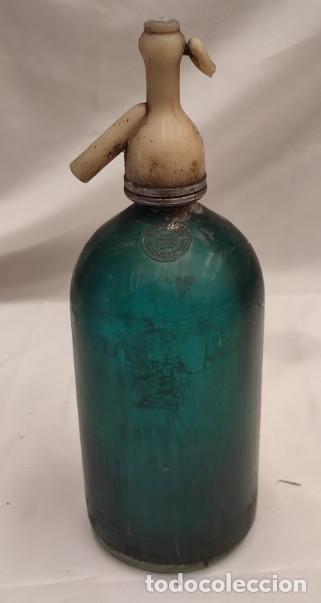 Botellas antiguas: ANTIGUA BOTELLA, SIFON DE LA PITUSA, PATENTE TORROJA ETERNA, 6&ordf;