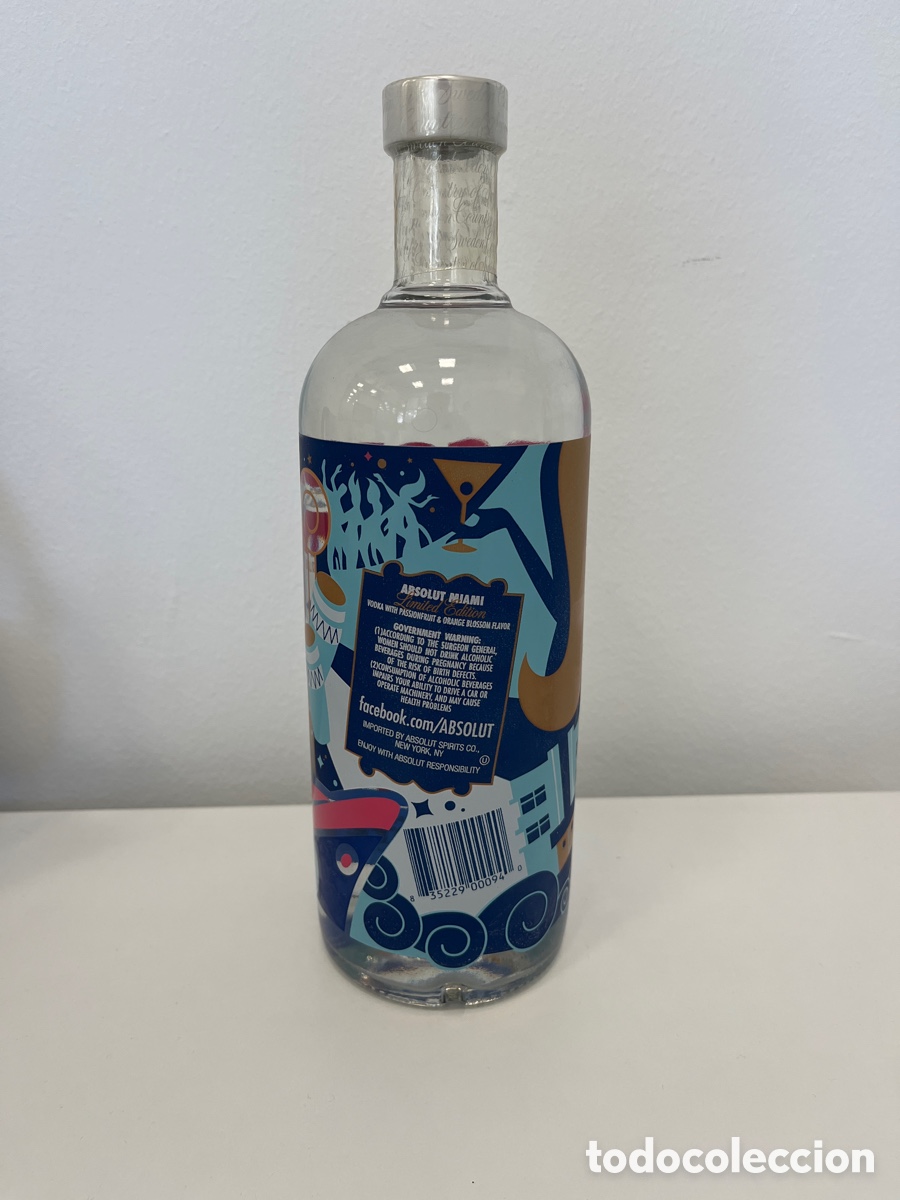 Botellas antiguas: Absolut Vodka MIAMI edici&oacute;n limitada - Foto 2