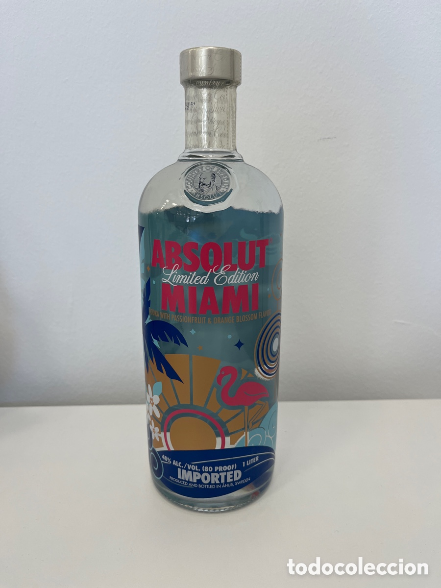 Botellas antiguas: Absolut Vodka MIAMI edici&oacute;n limitada - Foto 1