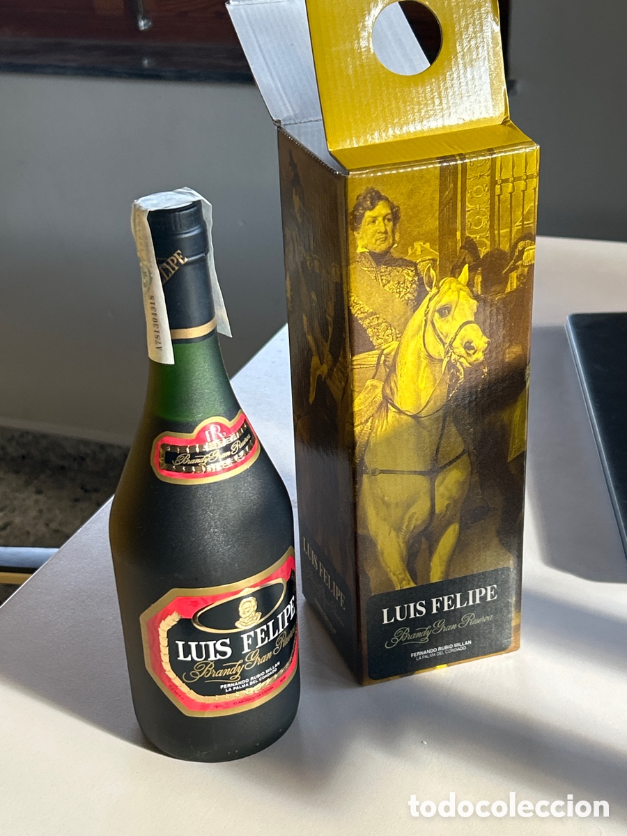 Botellas antiguas: PRIMERA EDICION LUIS FELIPE BRANDY GRAN RESERVA PPS. A&Ntilde;OS 90 SIN ABRIR