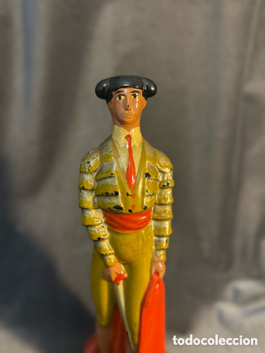 Botellas antiguas: Brandy Escat Figura Torero