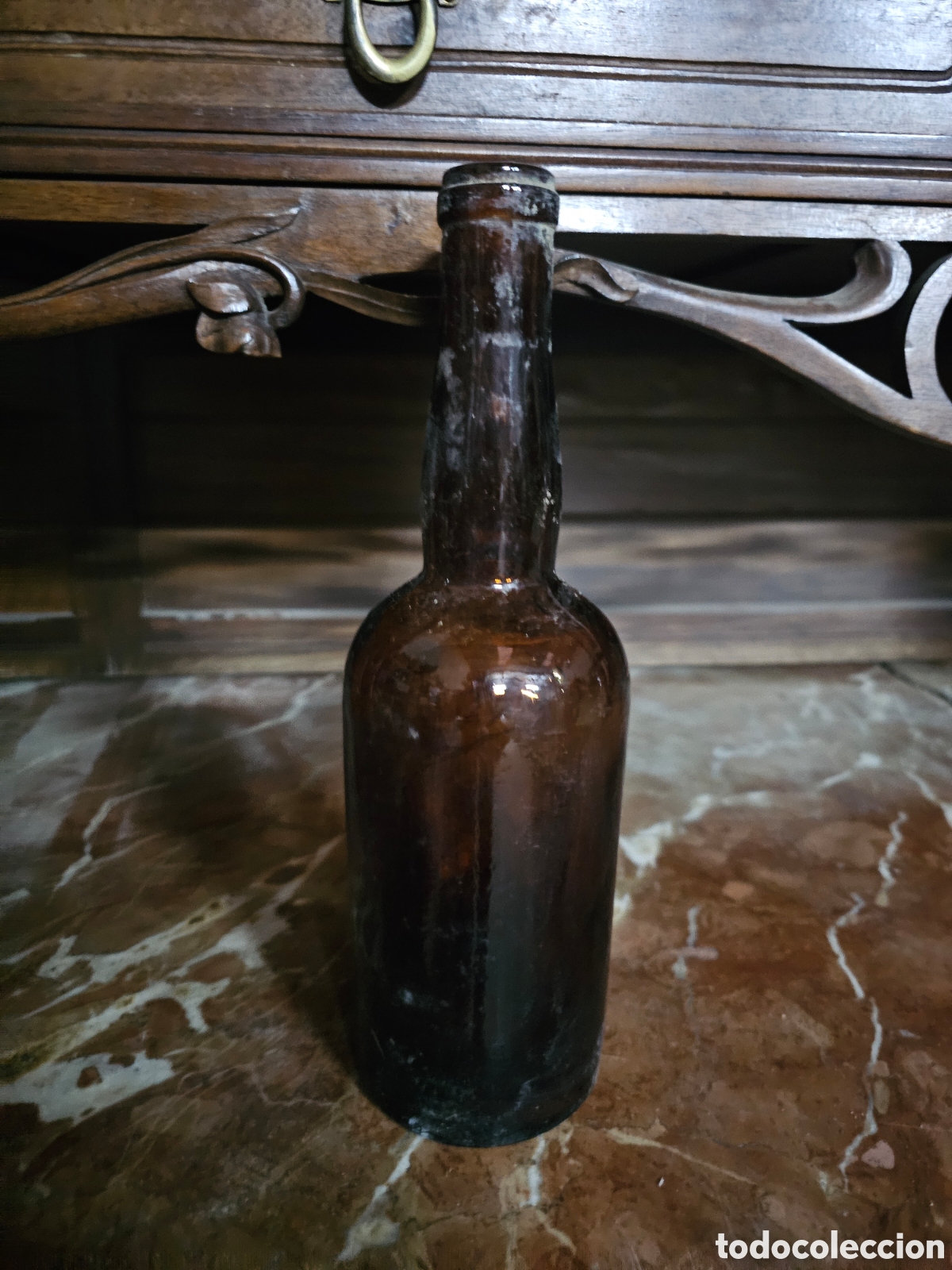 Botellas antiguas: Antigua botella karpy licor - Foto 2