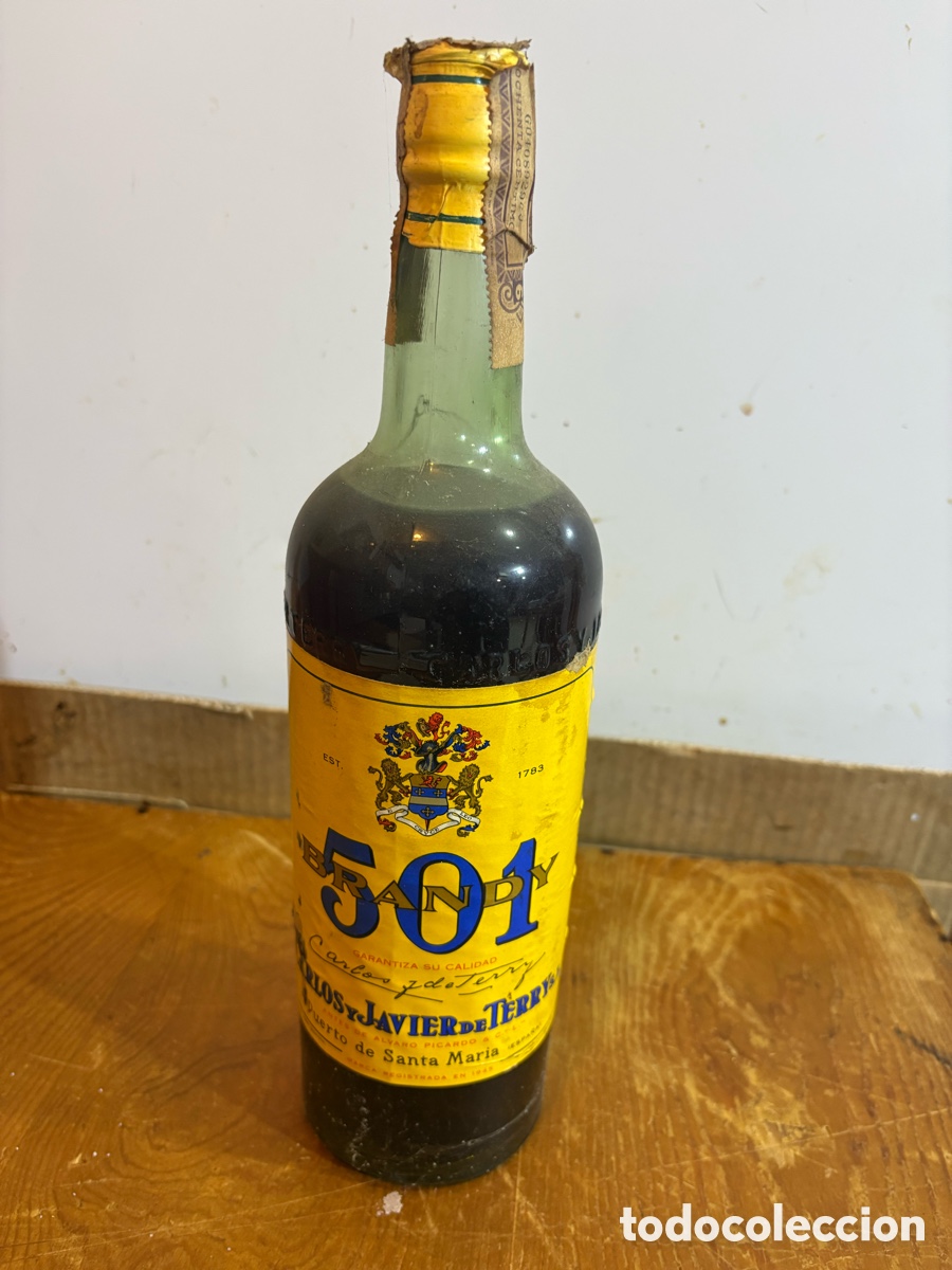 Botellas antiguas: Brandy 501 Puerto de Santa Mar&iacute;a .