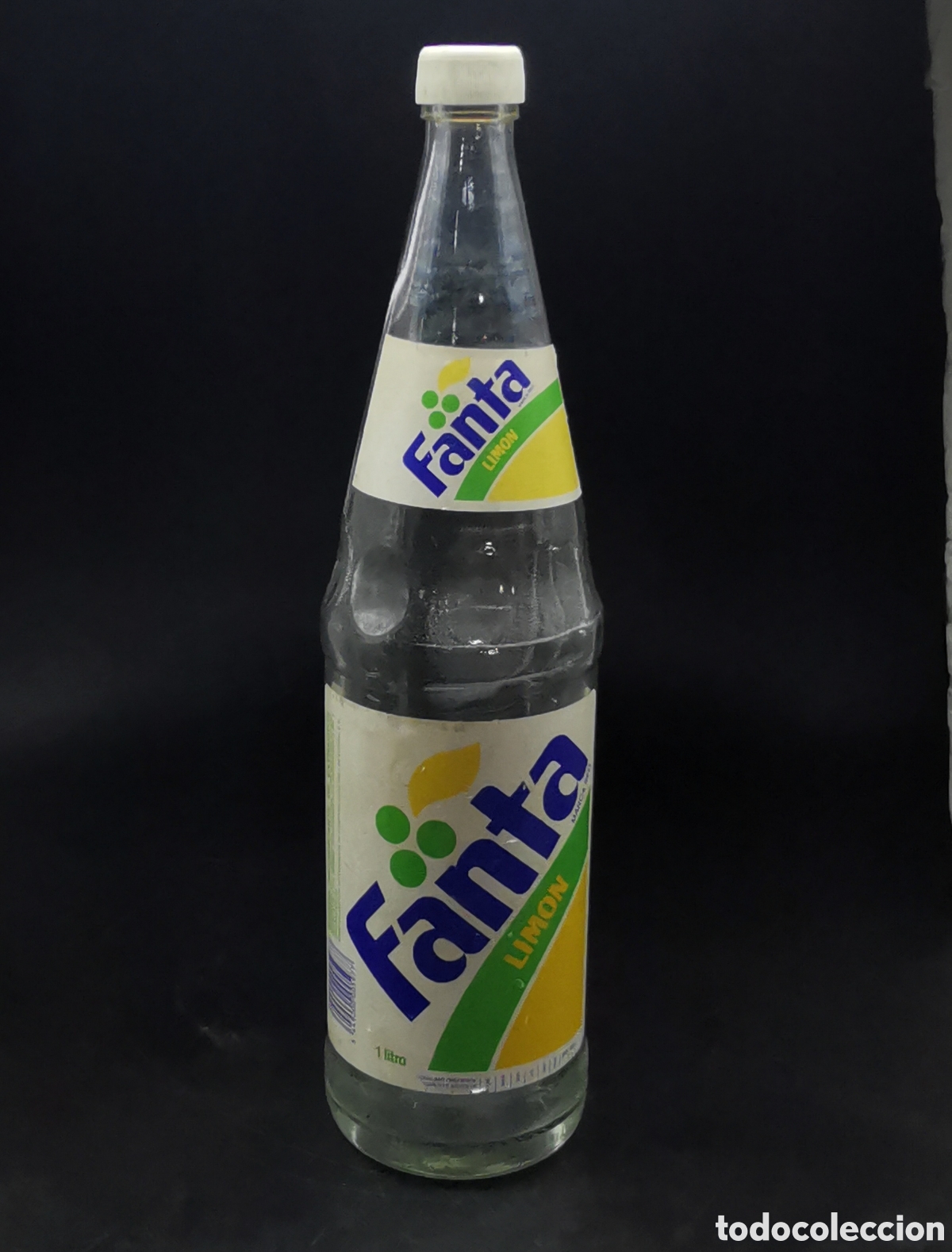 Botellas antiguas: BOTELLA ANTIGUA DE VIDRIO FANTA DE LIM&Oacute;N 1 LITRO