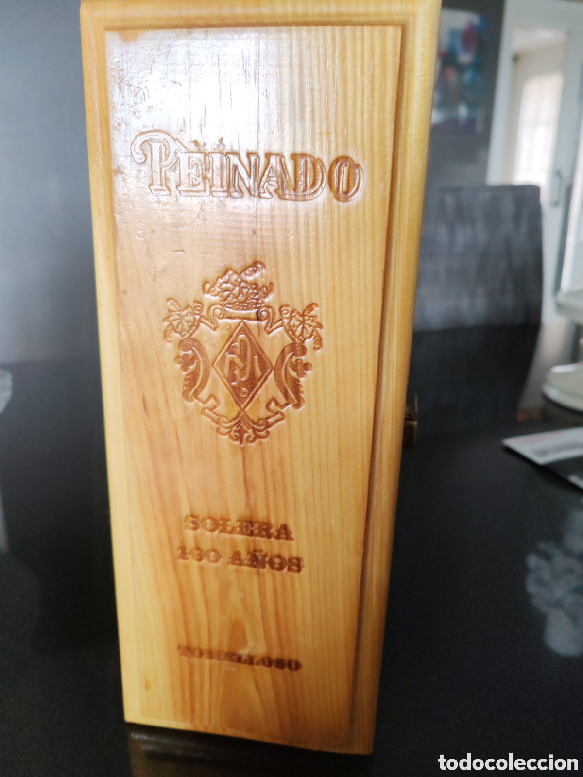 Botellas antiguas: Peinado Brandy con caja