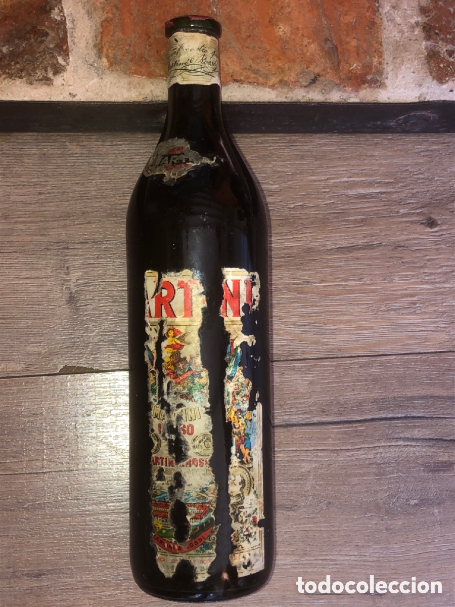 Botellas antiguas: Antigua botella martini - Foto 2