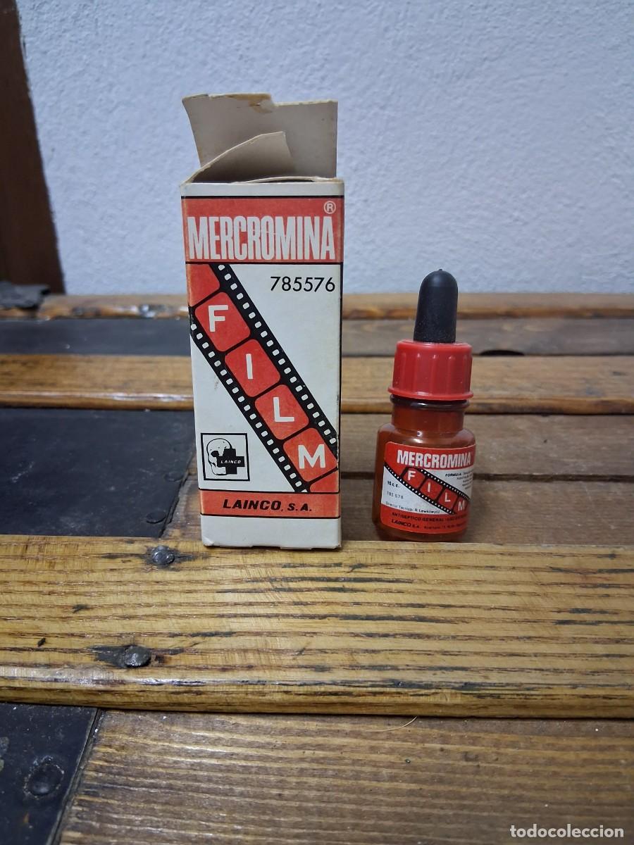 Bouteilles anciennes: Mercromina film. Lainco S.A medicina medicamento