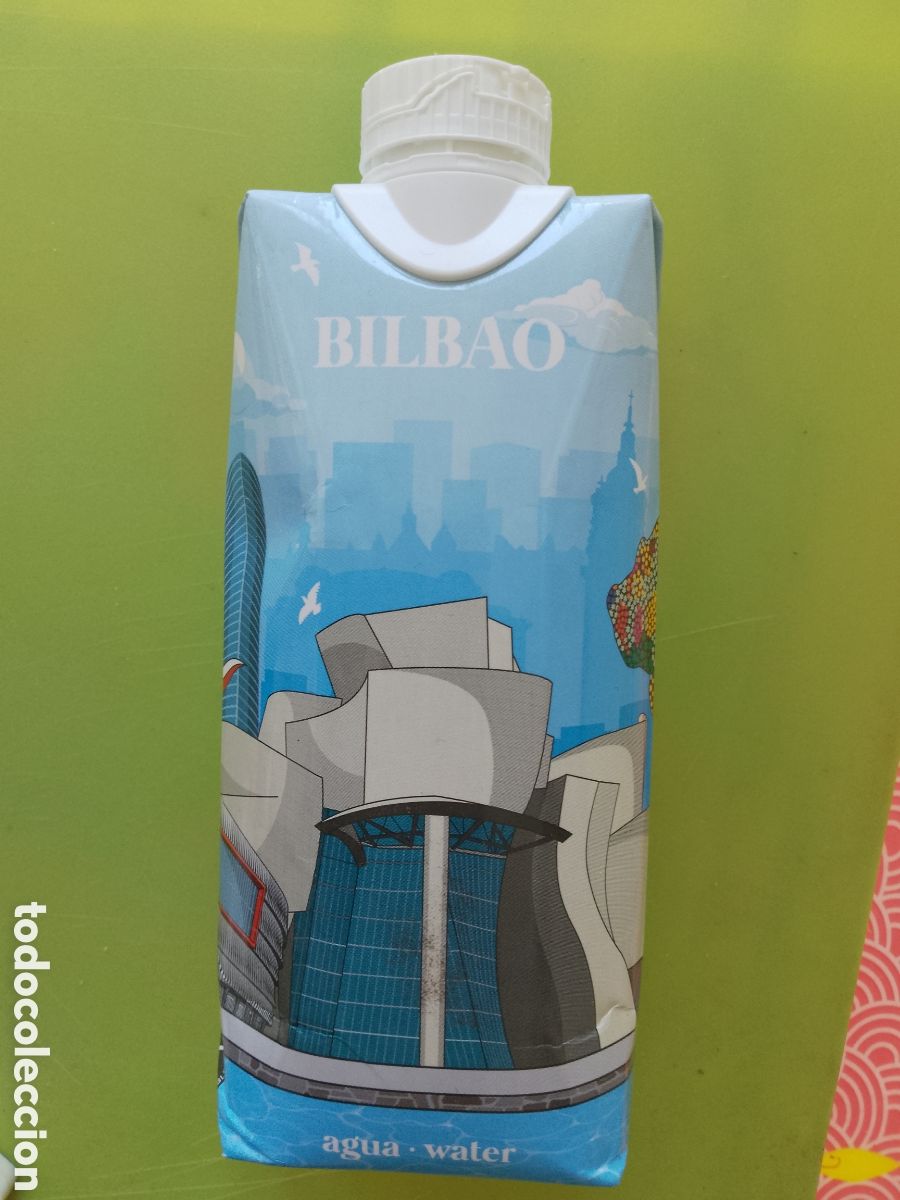 Botellas antiguas: BILBAO . TETRABRICK AGUA.COLECCI&Oacute;N DE LY COMPANY GROUP-AQUALY TETRA BRIK .GUGGENHEIM SAN MAM&Eacute;S