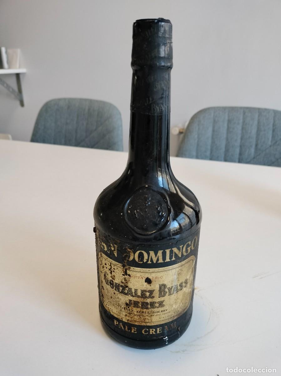 Botellas antiguas: ANTIGUA BOTELLA DE SAN DOMINGO PALE CREAM DE GONZALEZ BYASS