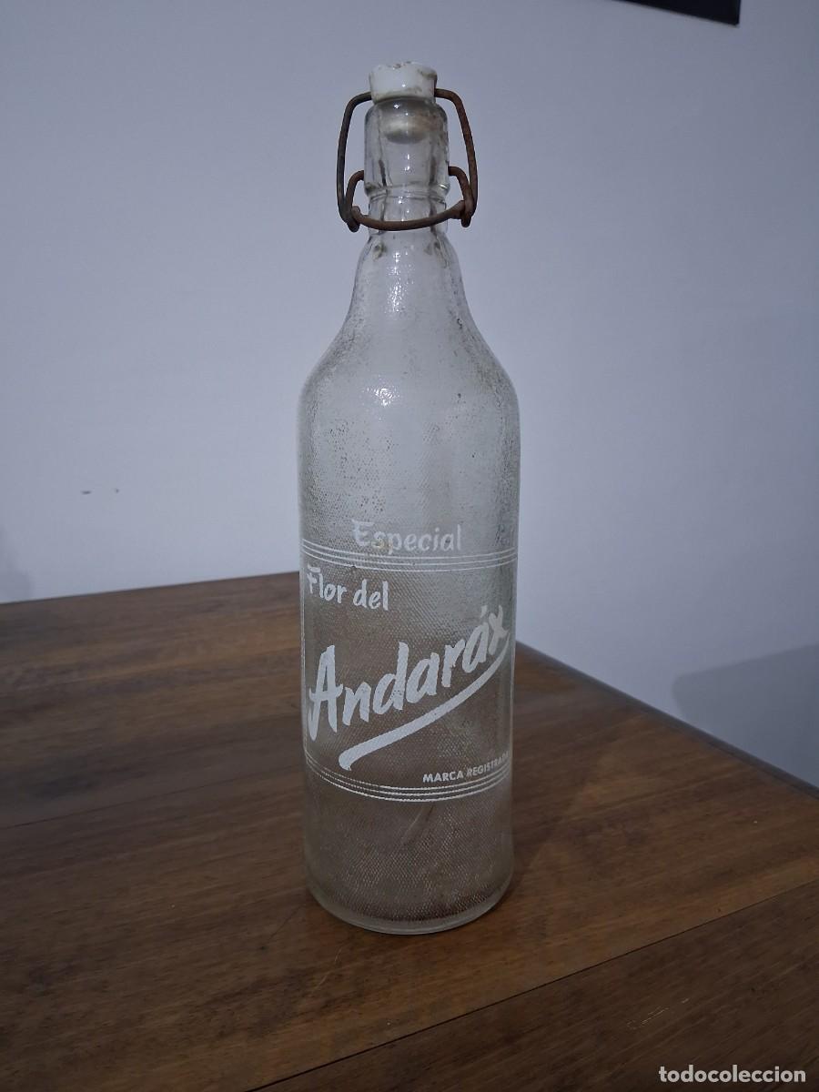 Botellas antiguas: Botella GASEOSA de ALMER&Iacute;A Andaluc&iacute;a FLOR DEL ANDARAX Antonio Rox BENAHADUX Fabrica N&deg; 1157