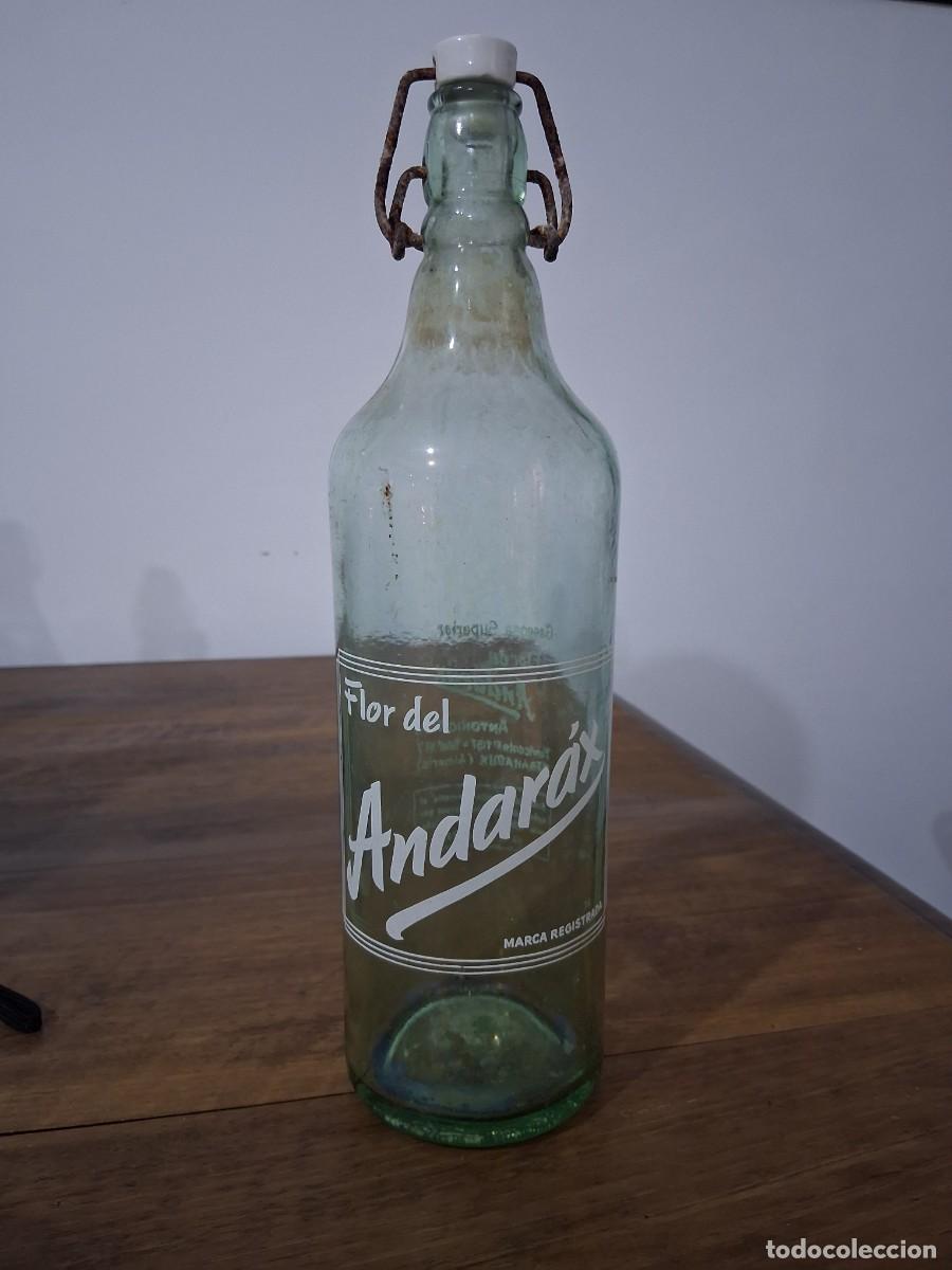 Botellas antiguas: Botella GASEOSA de ALMER&Iacute;A Andaluc&iacute;a FLOR DEL ANDARAX Antonio Rox BENAHADUX Fabrica N&deg; 1157