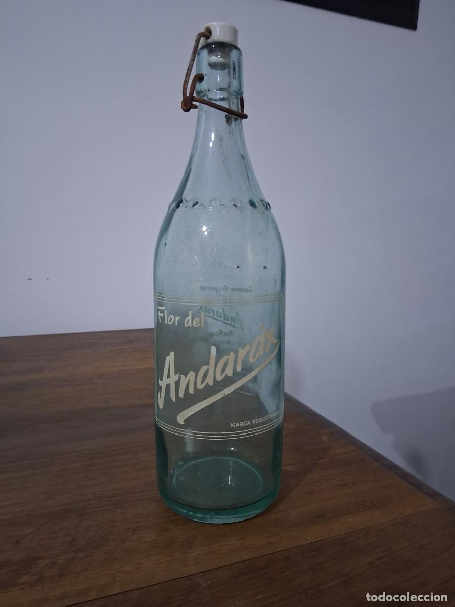 Botellas antiguas: Botella GASEOSA de ALMER&Iacute;A Andaluc&iacute;a FLOR DEL ANDARAX Antonio Rox BENAHADUX Fabrica N&deg; 1157
