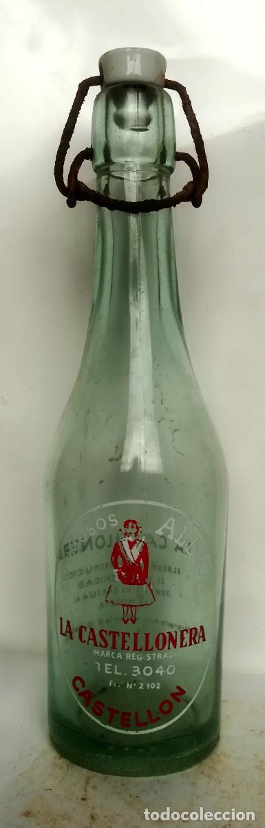 Botellas antiguas: Botell&iacute;n de gaseosa Espumosos Albiol, La Castellonera