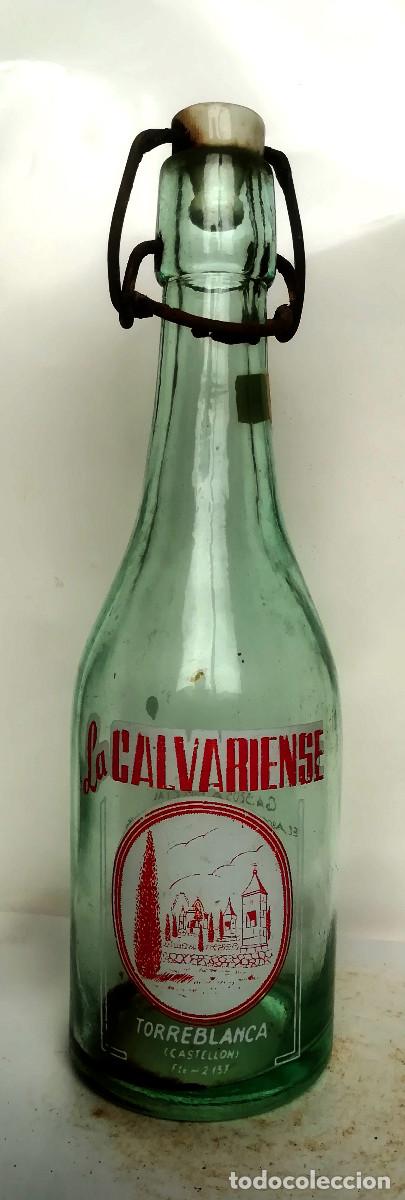Botellas antiguas: Botell&iacute;n de gaseosa La Calvariense (Torreblanca, Castell&oacute;n)