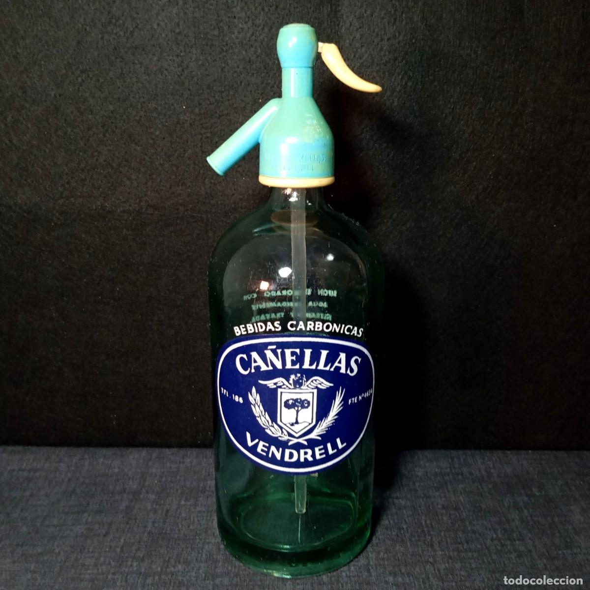 Antique bottles: ⚜️ &Ntilde;01. Botella de sif&oacute;n Ca&ntilde;ellas. Vendrell. Buen estado. 1280 g