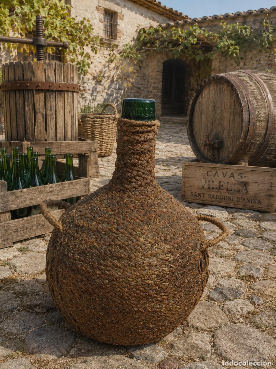 Botellas antiguas: DAMAJUANA FORRADA DE ESPARTO