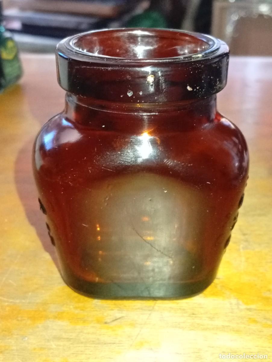 Botellas antiguas: Bonito bote OXO cristal ambar cubitos para Caldo para sopa 4oz