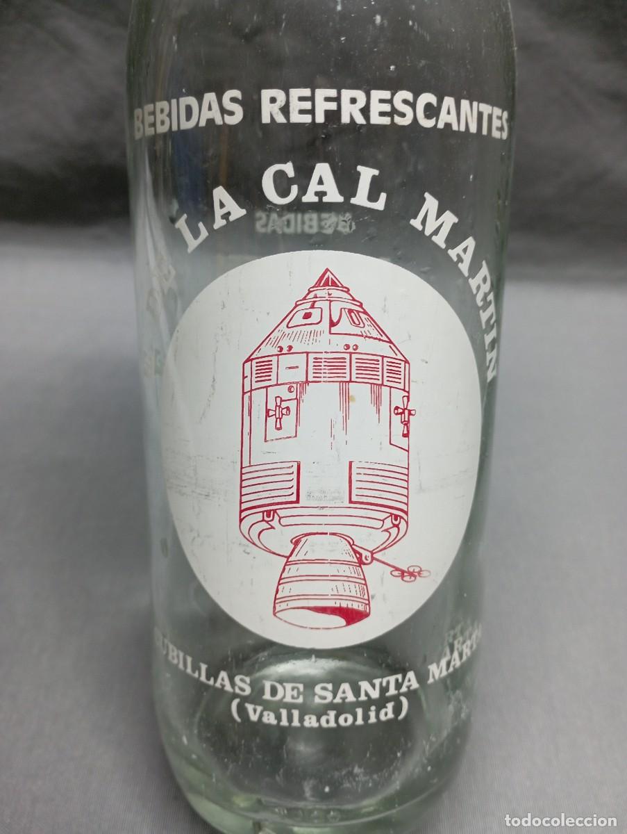 Botellas antiguas: E. DE LA CAL MART&Iacute;N . Cubillas de Santa Marta (Valladolid). Botella de gaseosa.