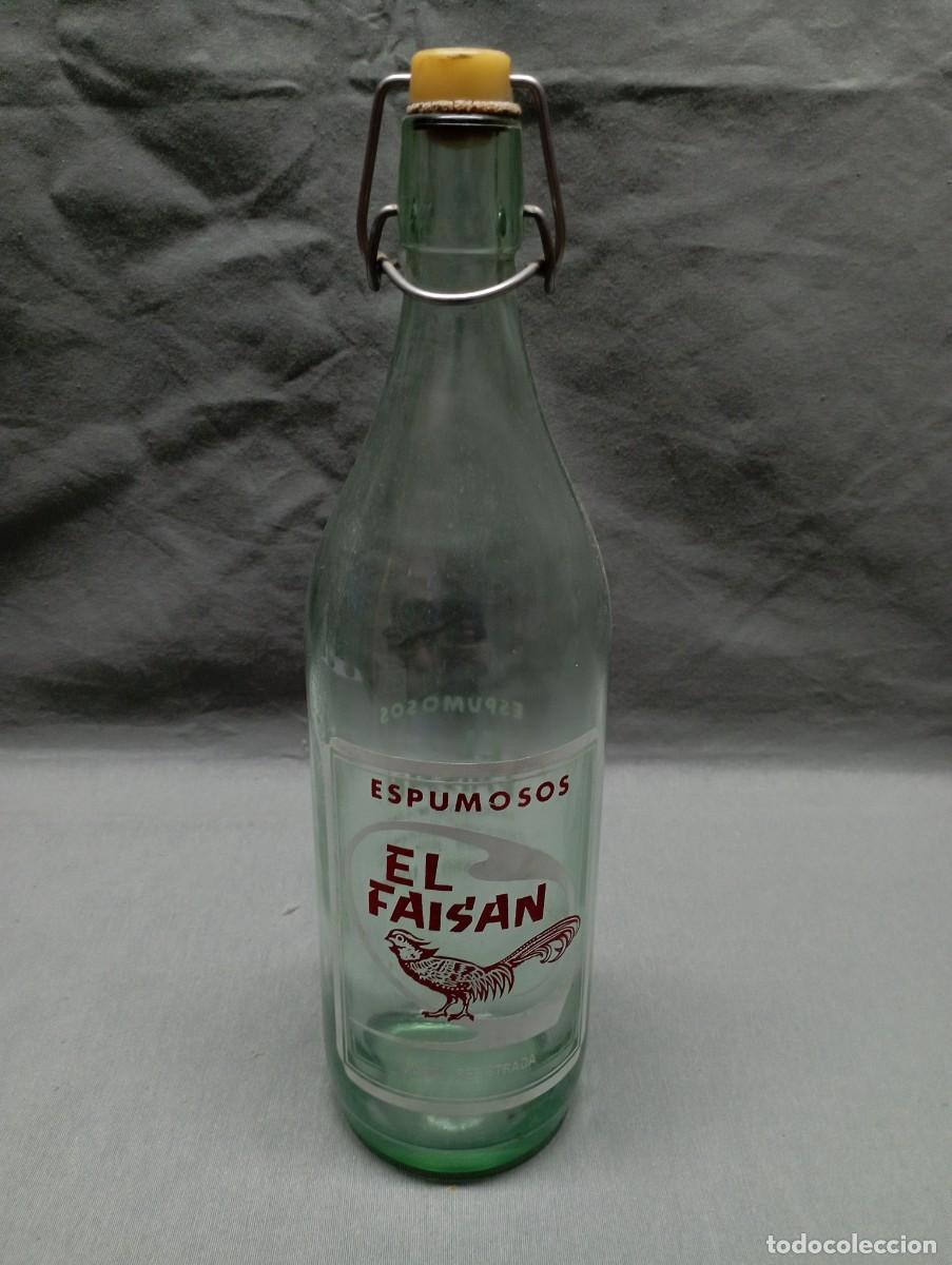Botellas antiguas: EL FAIS&Aacute;N . Modelo 1. Botella de gaseosa. - Foto 2
