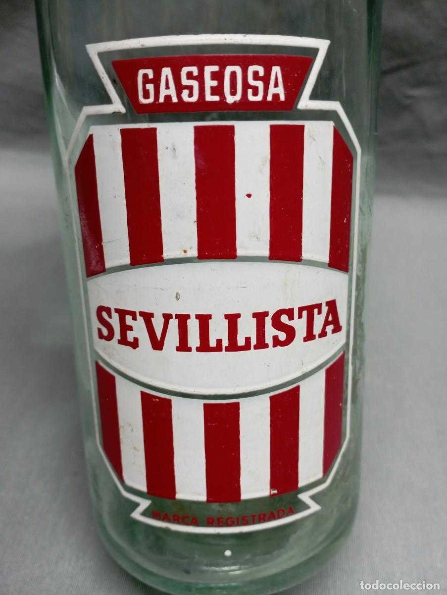 Garrafas antigas: LA FLOR SEVILLANA. SEVILLISTA.Los Remedios. Botella de gaseosa.