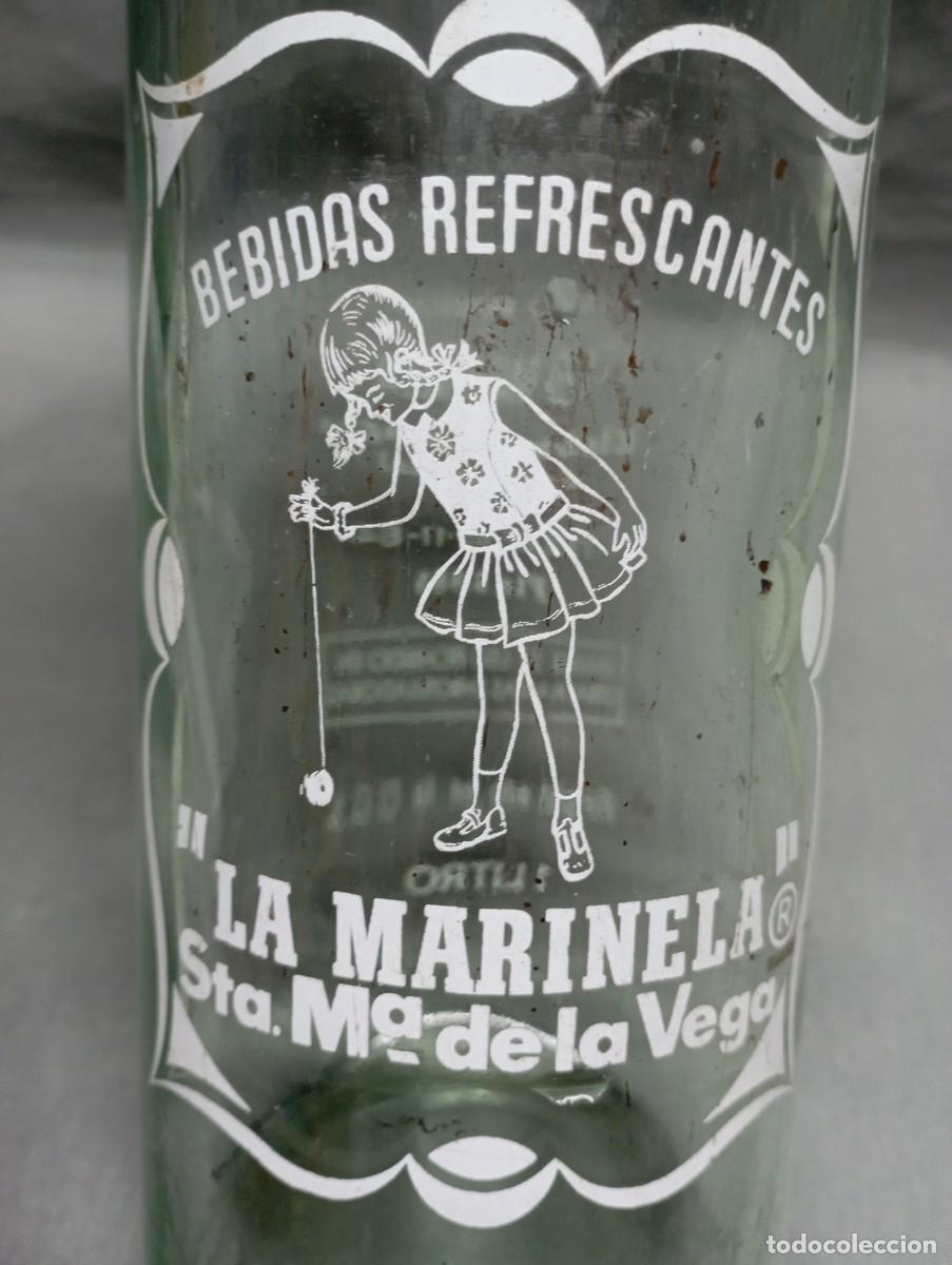 Antique bottles: LA MARINELA. Santa Mar&iacute;a de la Vega. Botella de gaseosa.