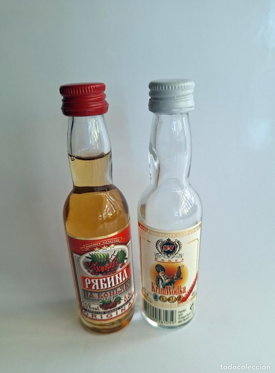 Botellas antiguas: Lote de 2 botellitas miniaturas Licores y Bebidas de Alemania