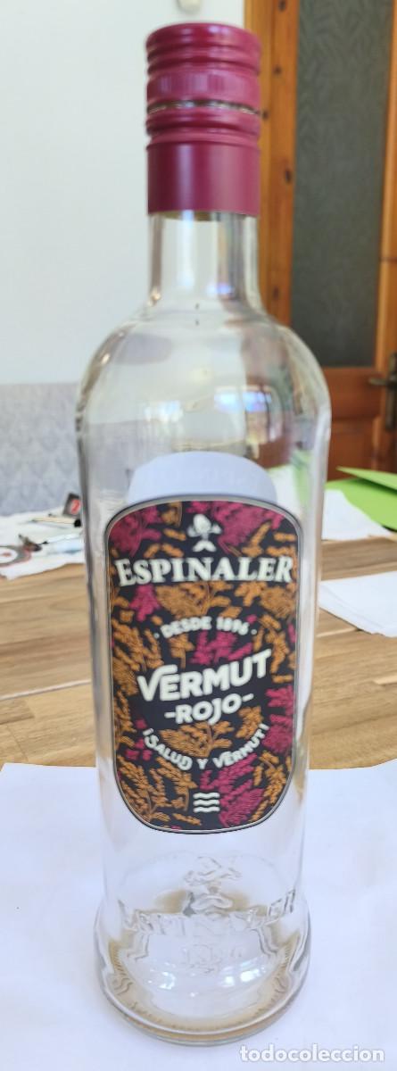 Botellas antiguas: BOTELLA VACIA VERMUT ROJO ESPINALER - Foto 1