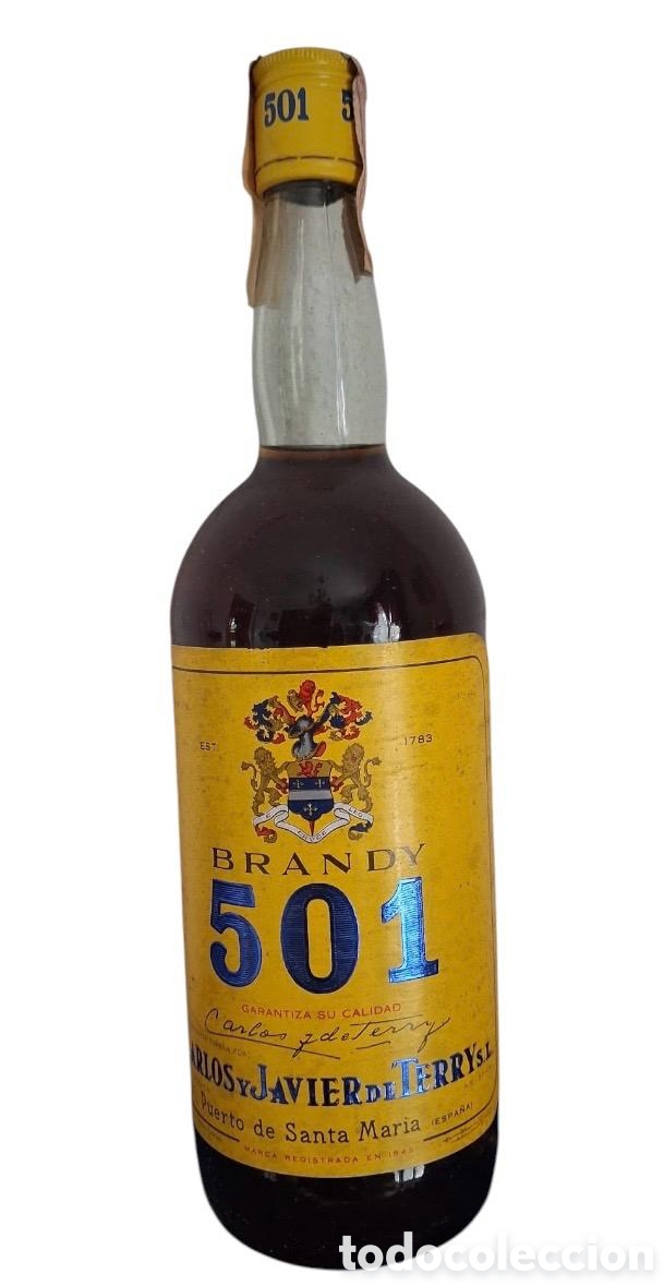 Botellas antiguas: BRANDY CO&Ntilde;AC, 501 BOTELLA ANTIGUA - Foto 4