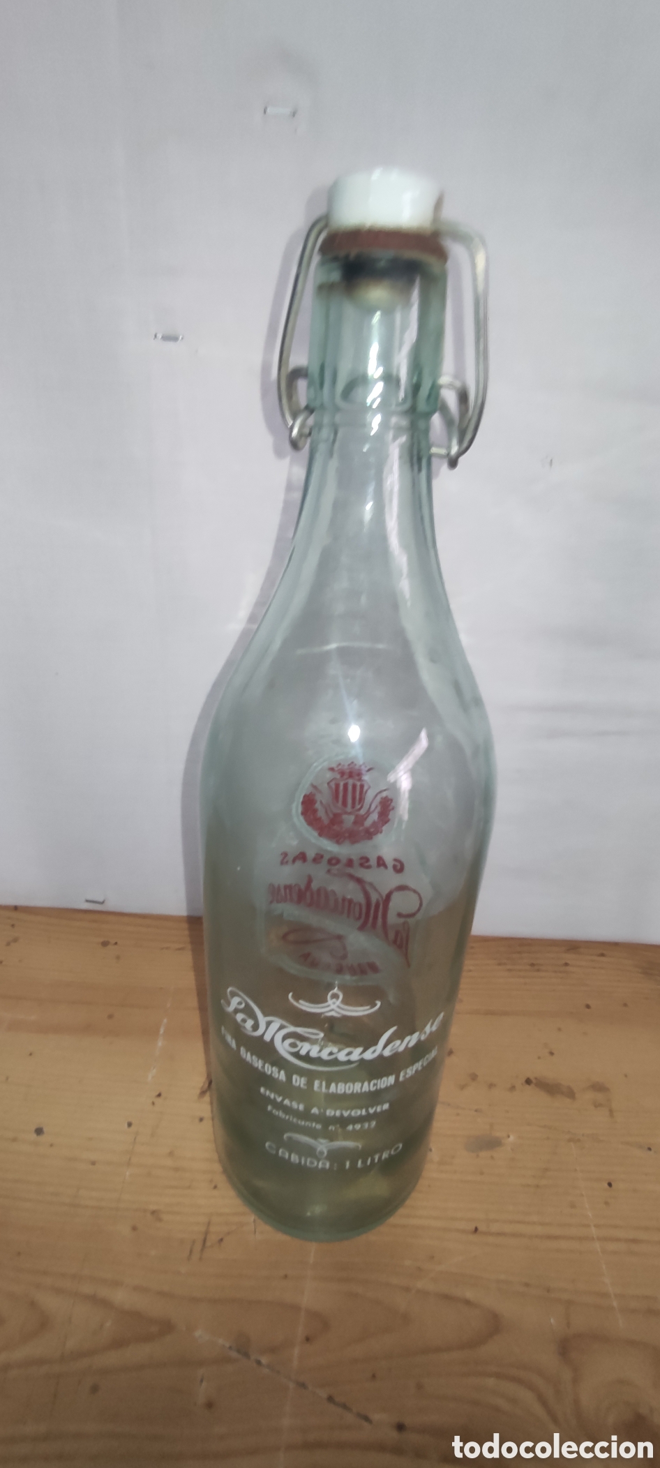 Botellas antiguas: Botella Gaseosas La moncadense - Foto 3