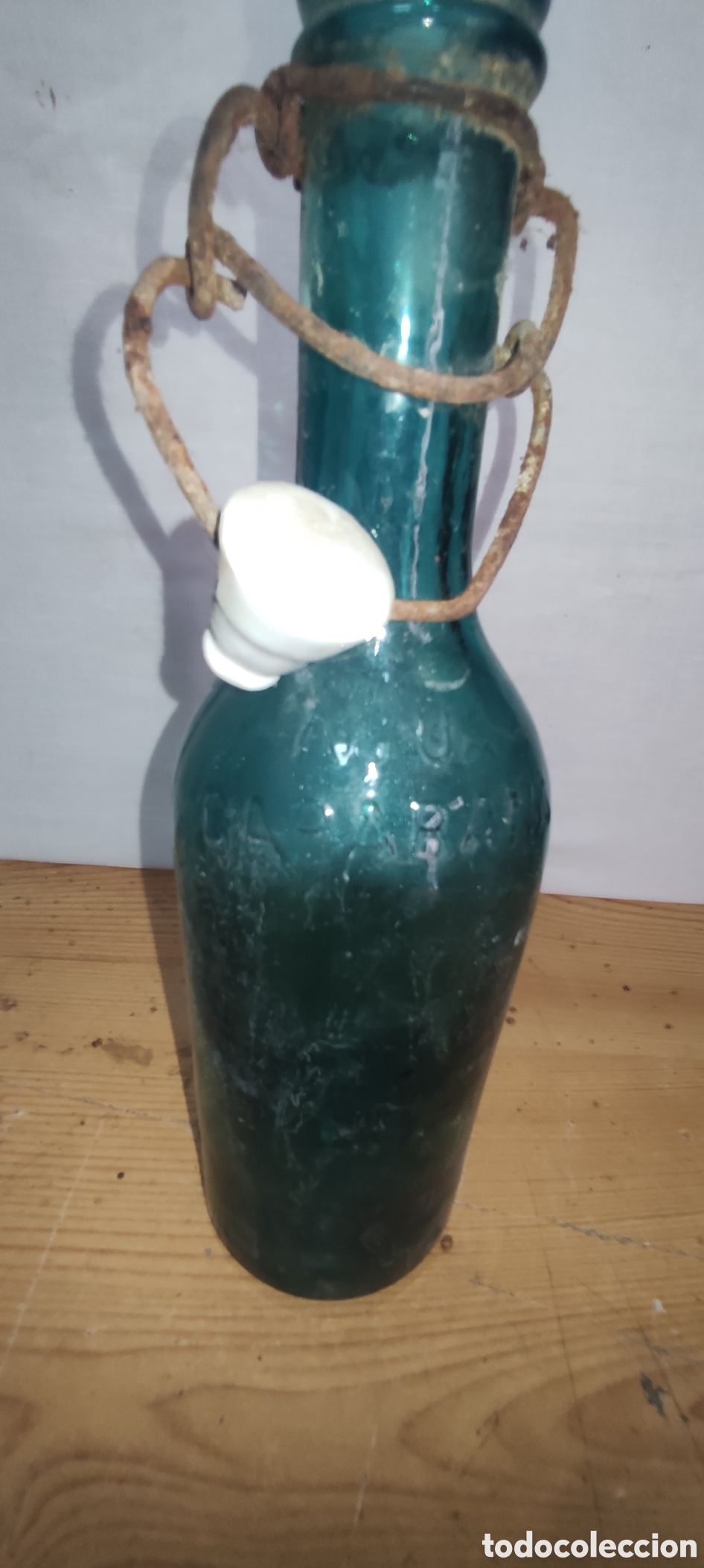 Botellas antiguas: Botella Agua de Caraba&ntilde;a - Foto 2