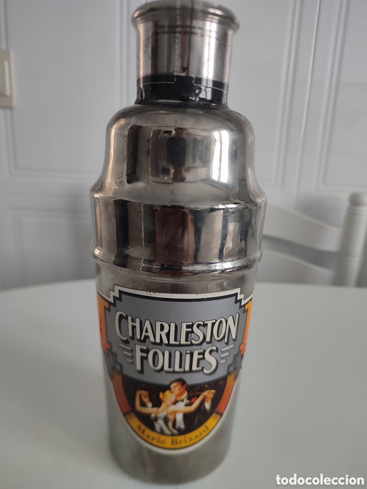 Botellas antiguas: Mar&iacute;a Brizard, botella Charlest&oacute;n follies a&ntilde;os 80 estilo art-deco