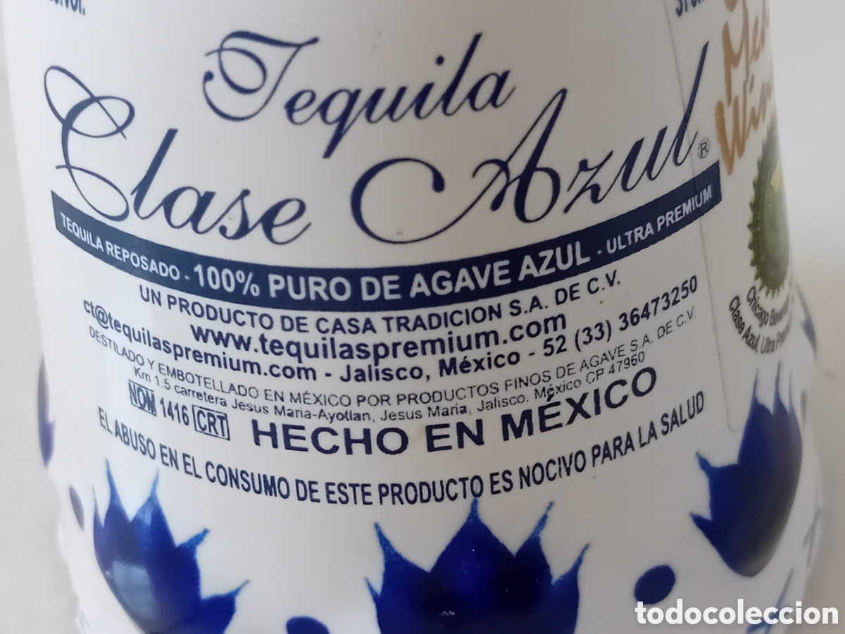 Botellas antiguas: BOTELLA VACIA TEQUILA CLASE AZUL - Foto 10