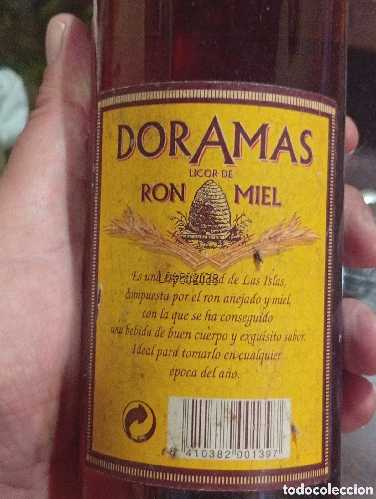 Botellas antiguas: Botella Arehucas ron miel - Foto 4