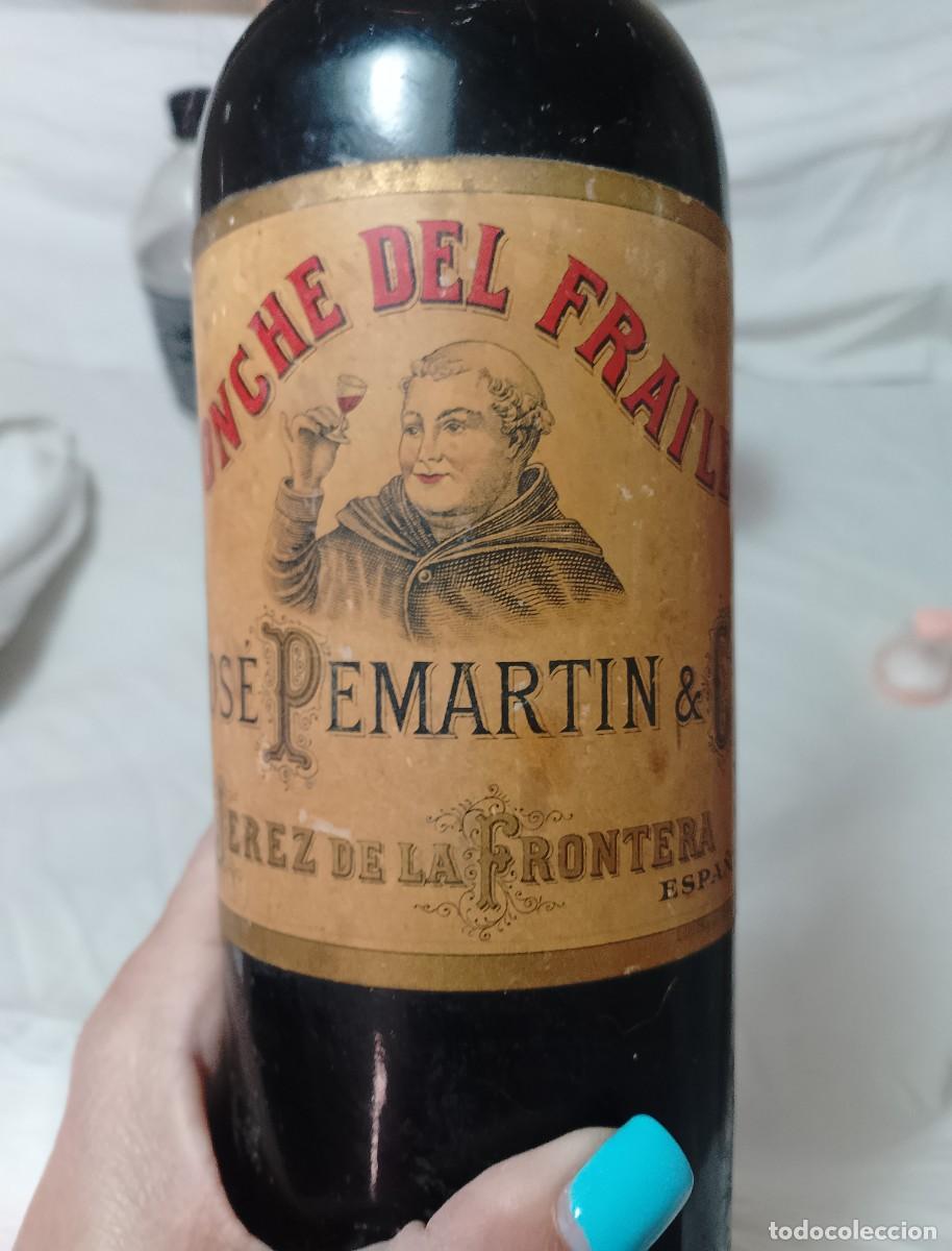 Botellas antiguas: Botella Antigua Castillo del Fraile - San Mart&iacute;n | Rareza de Colecci&oacute;n con Precinta Bandera Espa&ntilde;a (