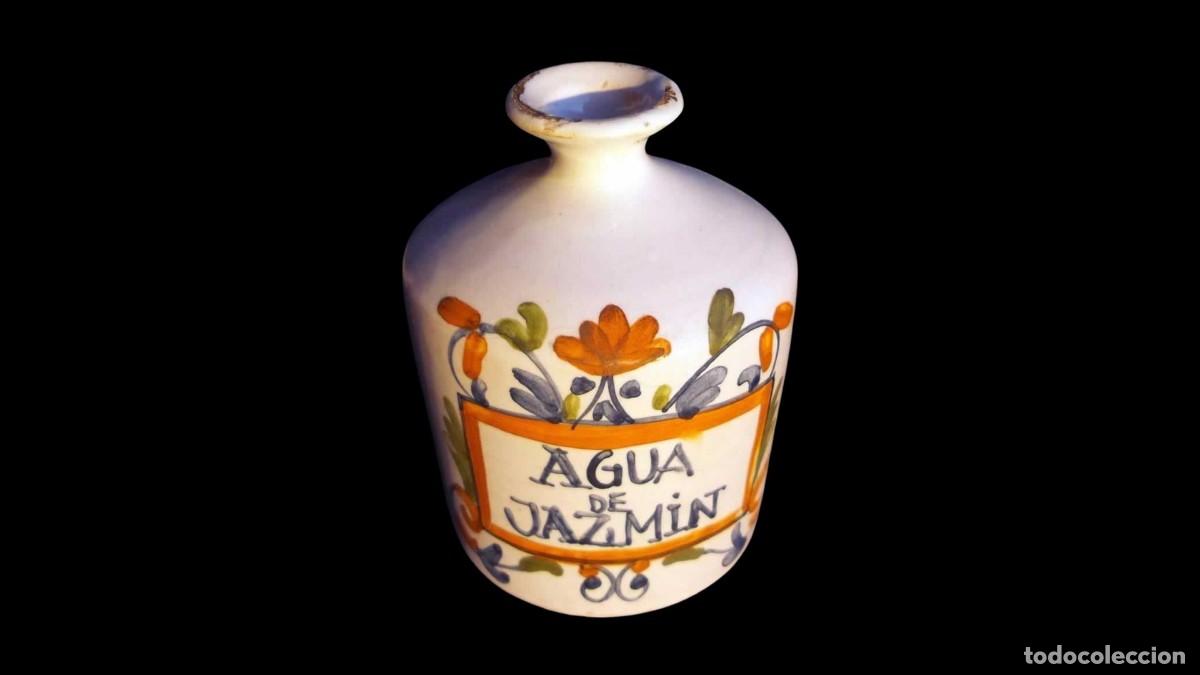 Botellas antiguas: BOTELLA DE CER&Aacute;MICA &rdquo;AGUA DE JAZM&Iacute;N&rdquo; - REPRODUCCI&Oacute;N ESTILO FARMACIA S. XVIII - MODELO 44C