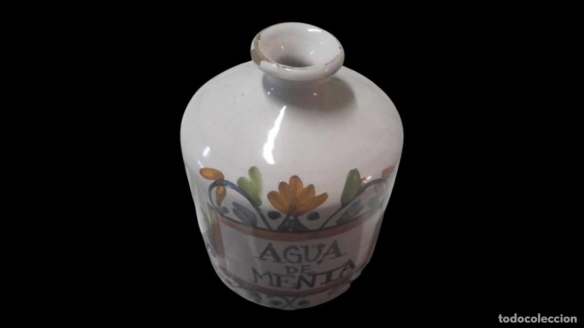 Botellas antiguas: BOTELLA DE CER&Aacute;MICA &rdquo;AGUA DE MENTA&rdquo; - REPRODUCCI&Oacute;N ESTILO FARMACIA S. XVIII - MODELO 44C