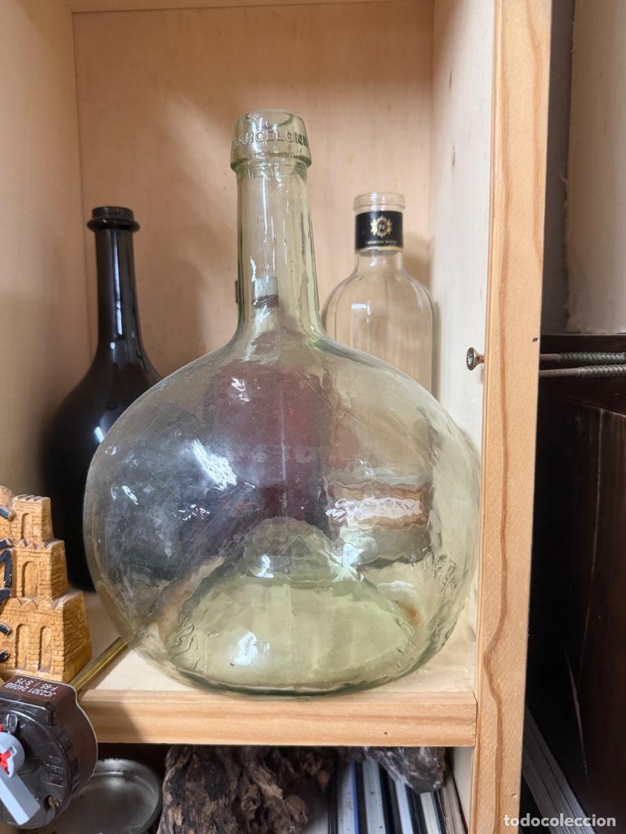 Botellas antiguas: Damajuana cristal BCN - Foto 1
