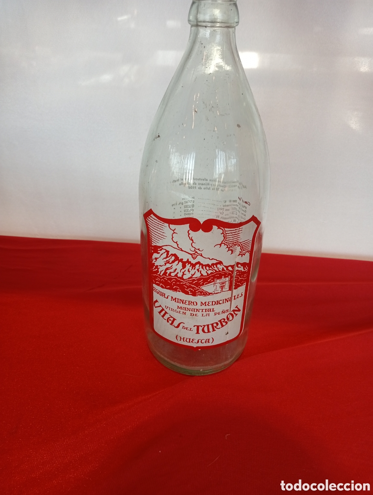 Botellas antiguas: Botella de agua Botella de Vilas del Turb&oacute;n