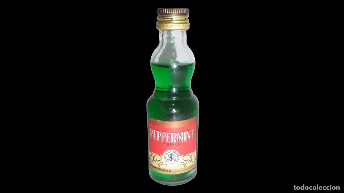 Bouteilles anciennes: BOTELL&Iacute;N MINIATURA PEPPERMINT SUPERIOR - HIJO DE F.E. VOLART - CORNELL&Agrave; - A&Ntilde;OS 70/80