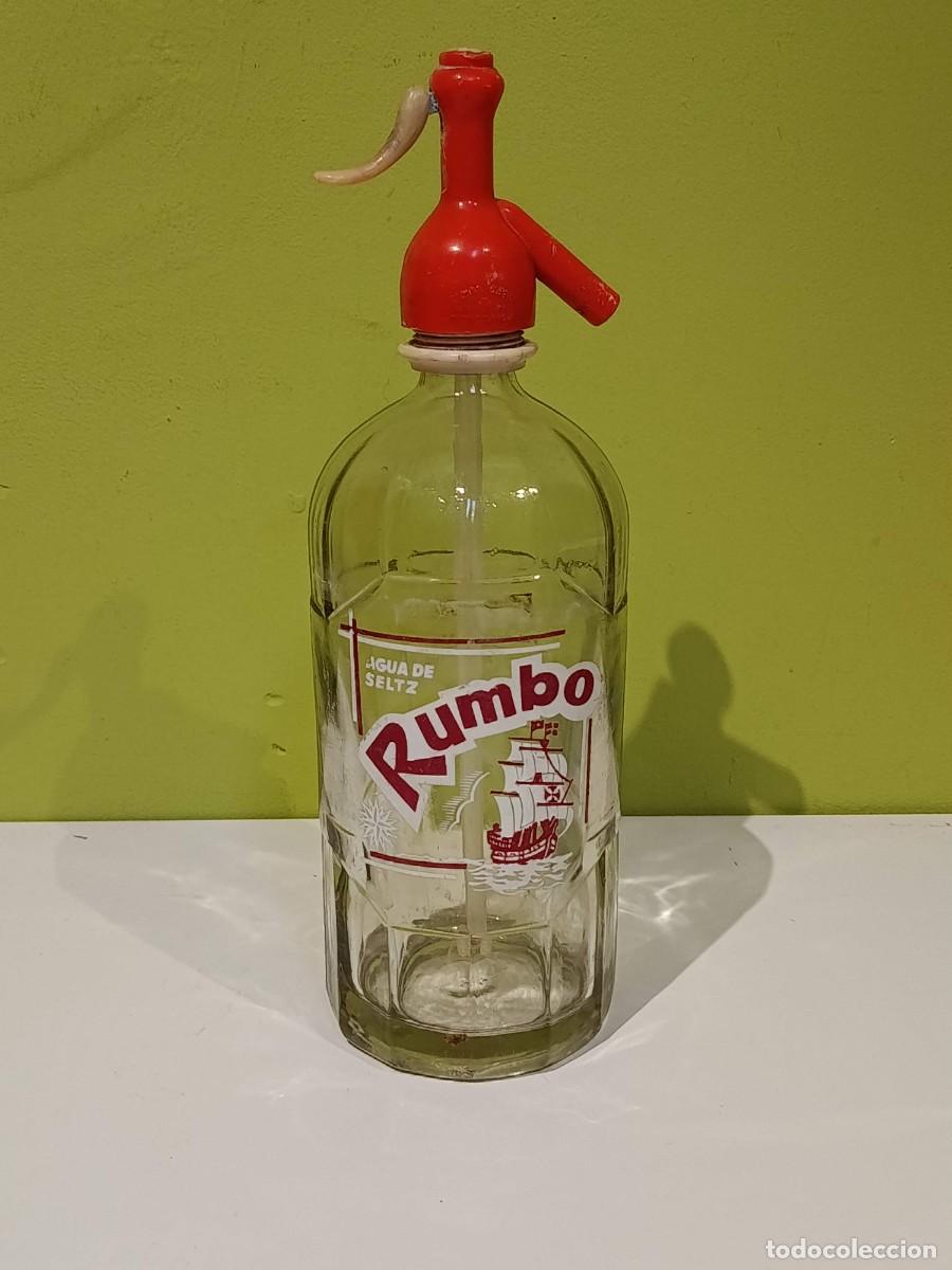 Botellas antiguas: Botella de sif&oacute;n Rumbo - Foto 1