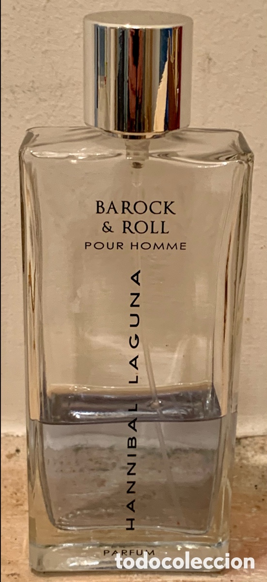 Botellas antiguas: Botella. Colonia Hannibal Laguna. Bar&oacute;n & Roll. Pour Homme. A&ntilde;os 80.