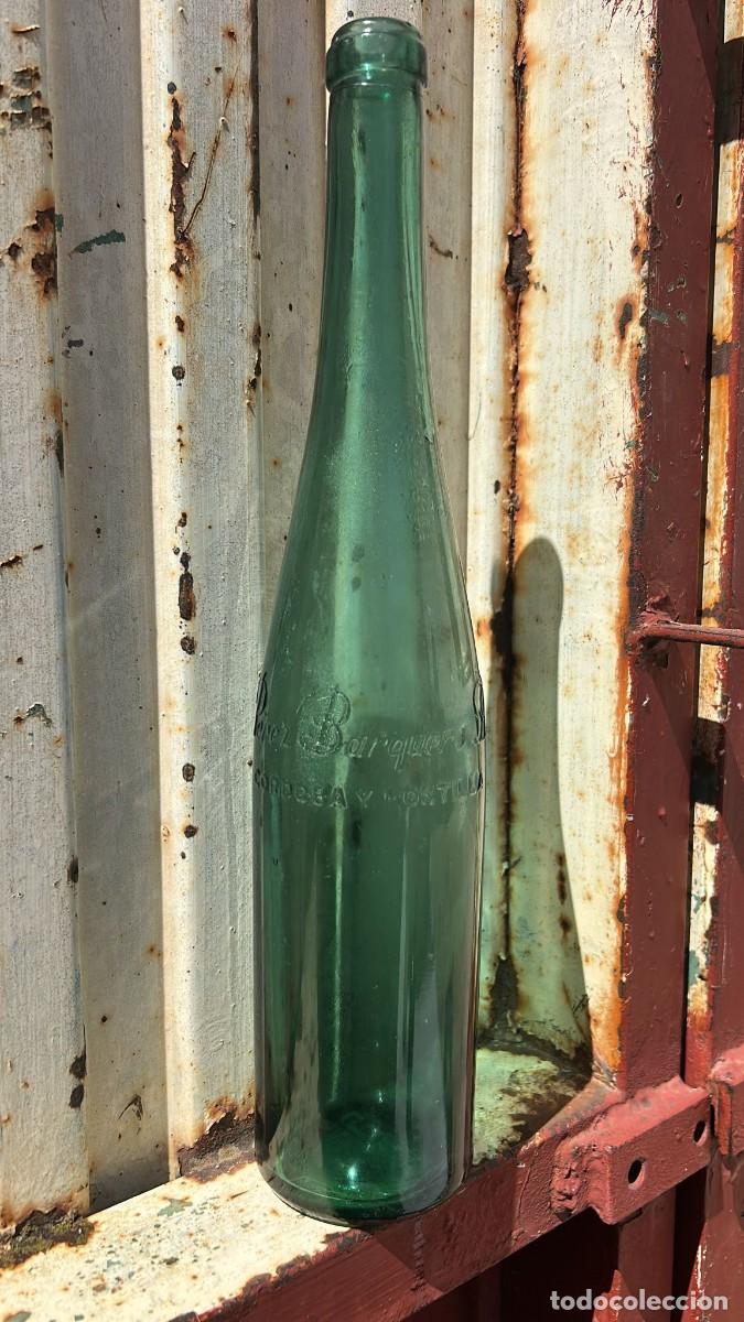 Botellas antiguas: BOTELLA ANTIGUA PEREZ BARQUERO S.A. CORDOBA Y MONTILLA