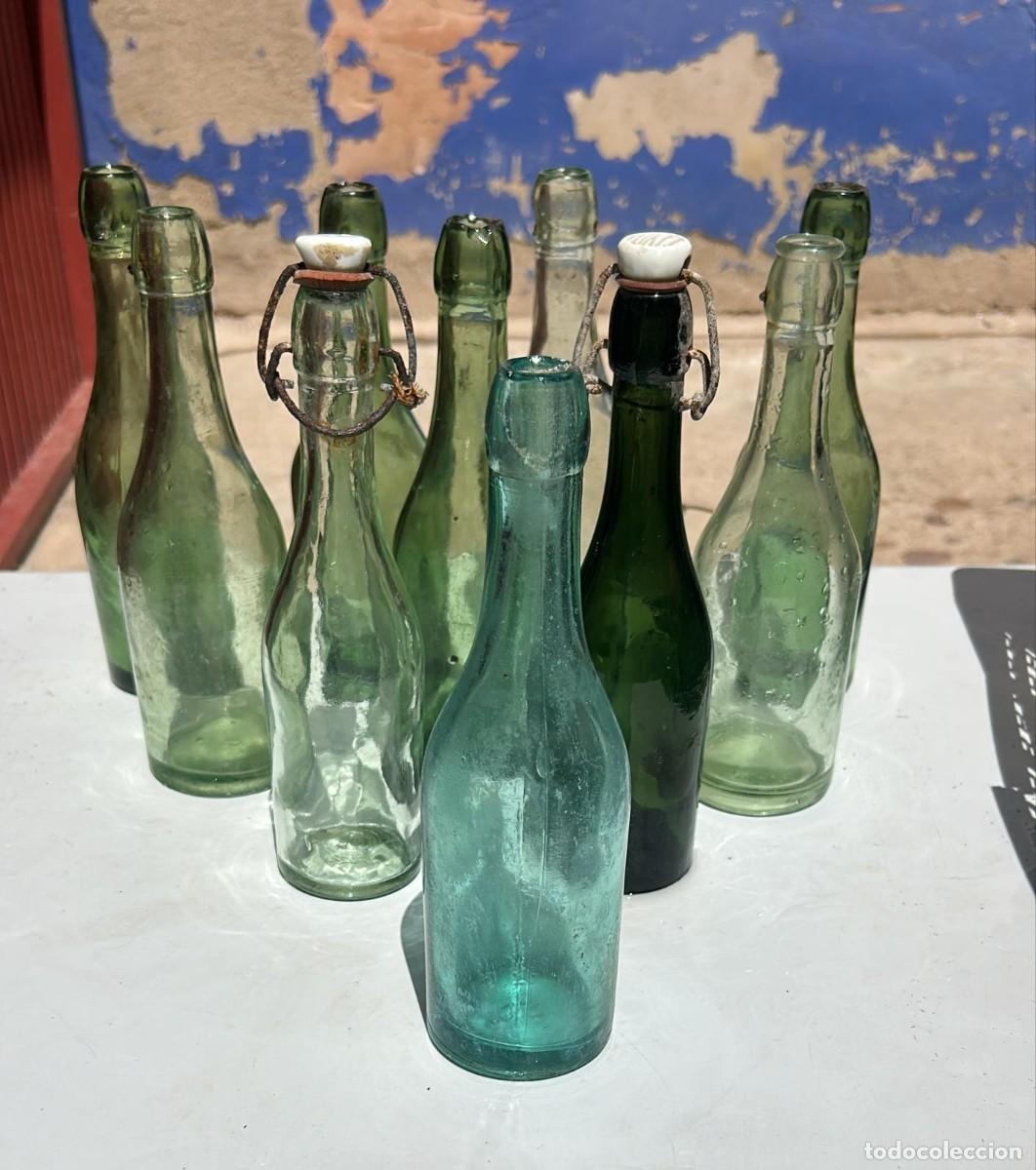 Botellas antiguas: BOTELLA ANTIGUAS DE GASEOSA CONJUNTO DE 10 BOTELLAS DIFERENTES COLORES