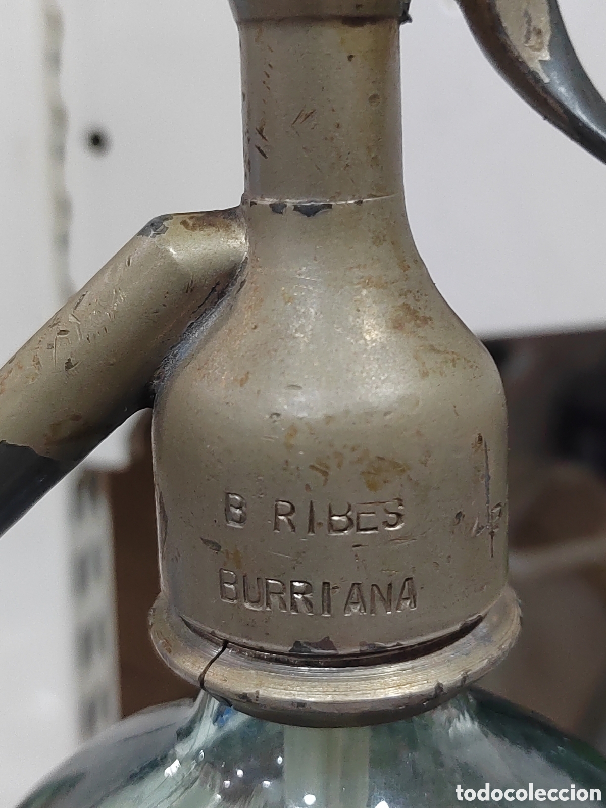 Botellas antiguas: Antiguo sifon cabeza de plomo - Foto 4