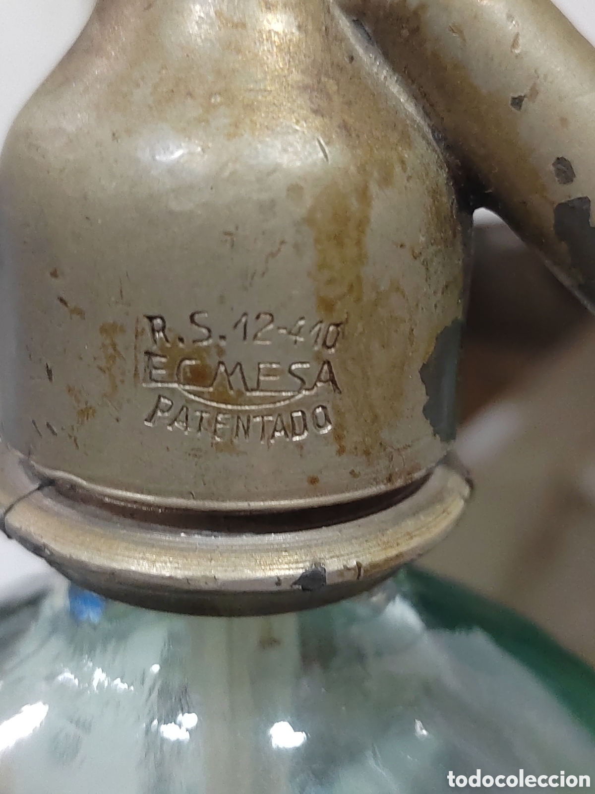 Botellas antiguas: Antiguo sifon cabeza de plomo - Foto 6